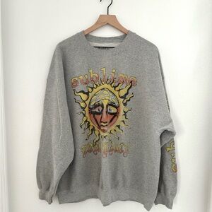 Sublime Oversized Urban Outfitters Grey Crew Neck